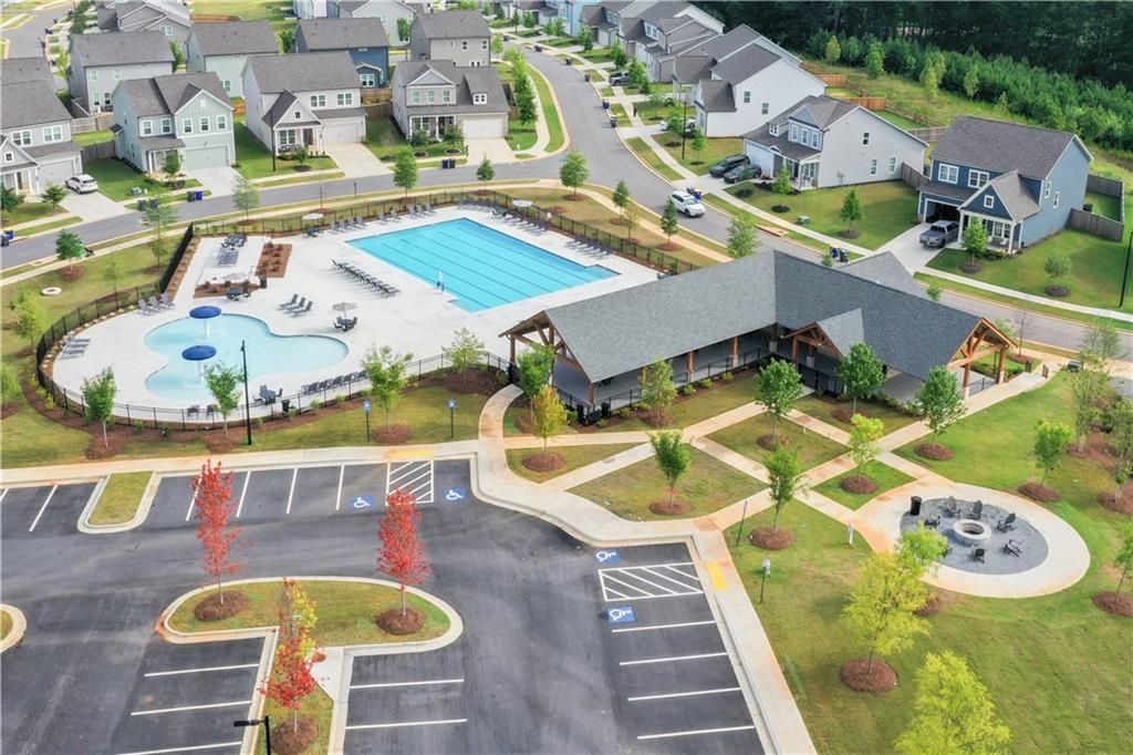 337 Brighton Bnd Lane Acworth, GA 30102 - Photo 55 of 83 an aerial view of a swimming pool with outdoor seating