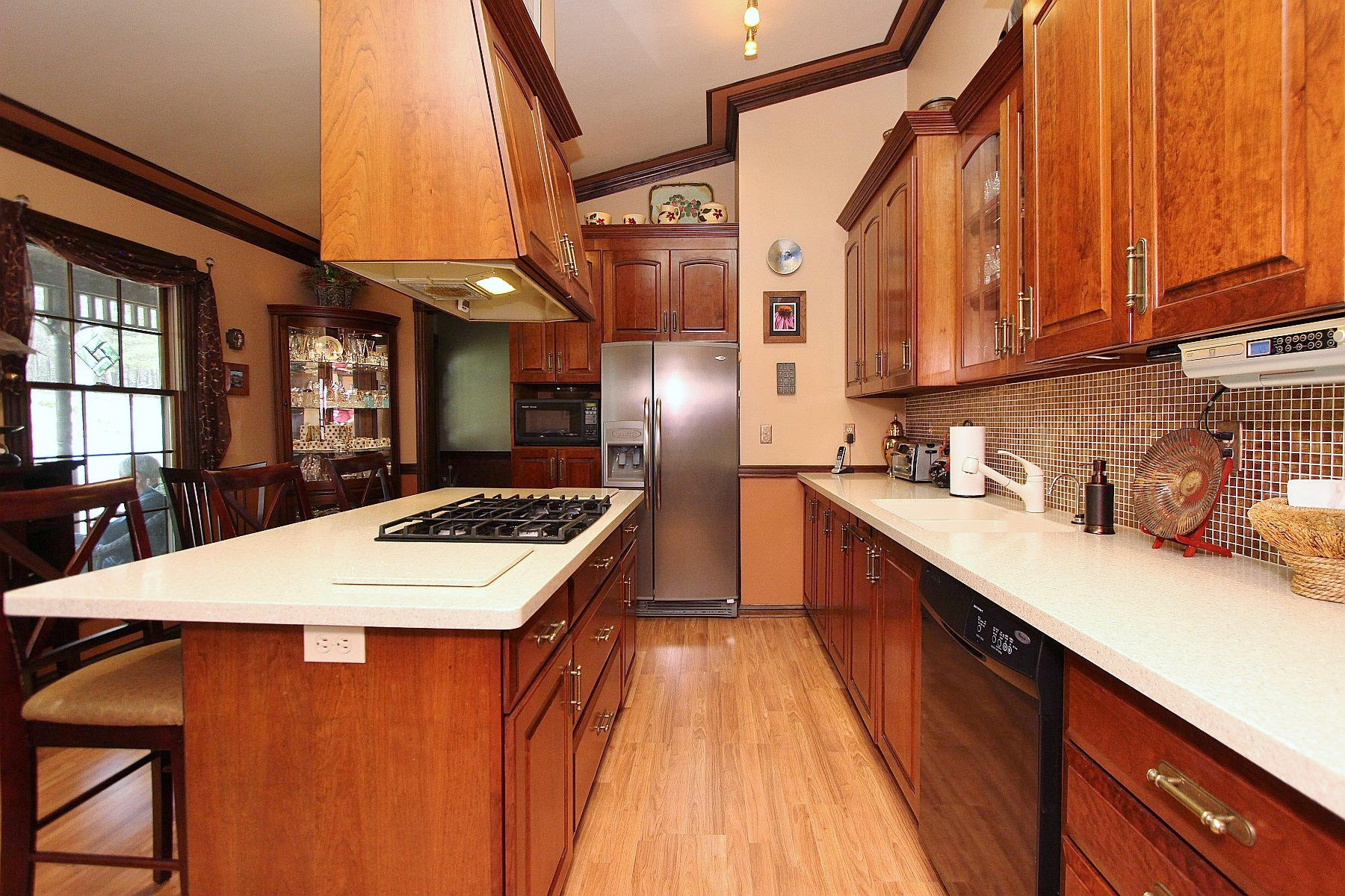 1282 Sunny Ridge Road Northeast Floyd, VA 24091 - Photo 16 of 53 a kitchen with stainless steel appliances granite countertop a sink a stove and a refrigerator