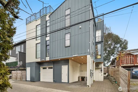 a view of a street with buildings