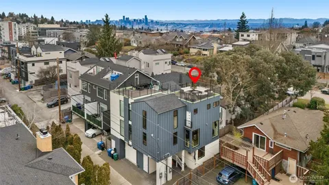 an aerial view of a city