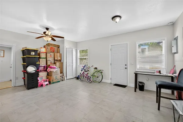 a view of a room with music instruments