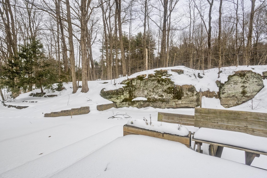 26 Falls Road Sunderland, MA 01375 - Photo 38 of 39 a view of a backyard with snow