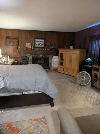 a close view of a closet