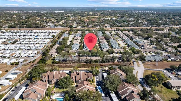an aerial view of multiple house