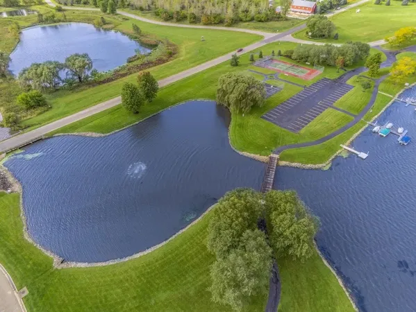a view of an outdoor space with a lake view