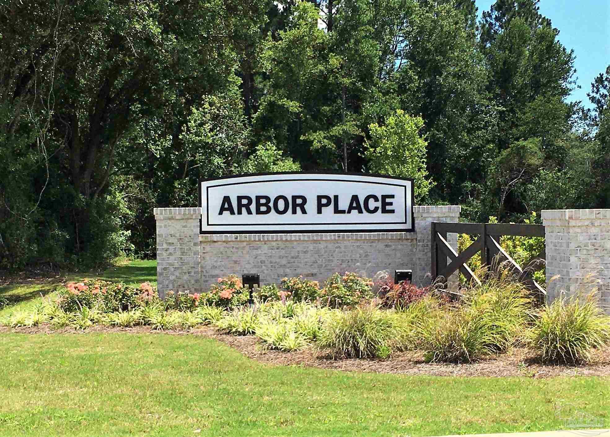 a view of sign board and yard