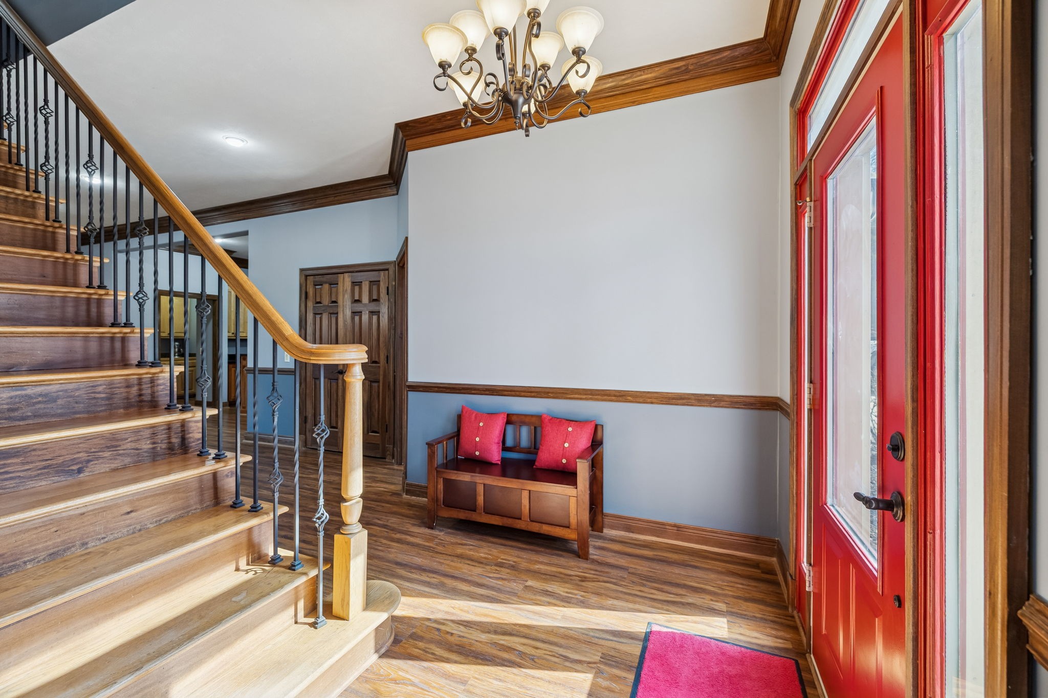 480 Defeated Creek Road Centerville, TN 37033 - Photo 76 of 97 a living room with stairs and a wooden floor