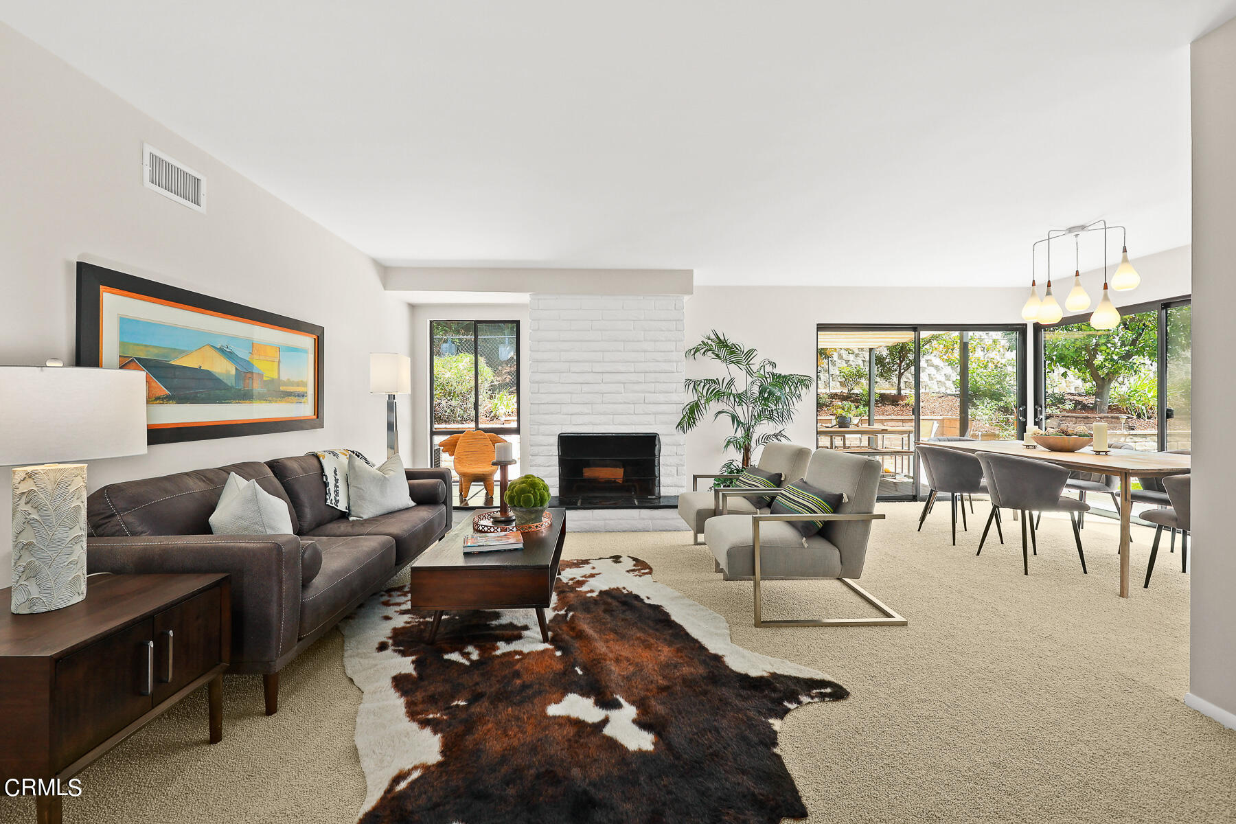 3451 Brookhill Street Glendale, CA 91214 - Photo 19 of 65 a living room with furniture fireplace and a large window