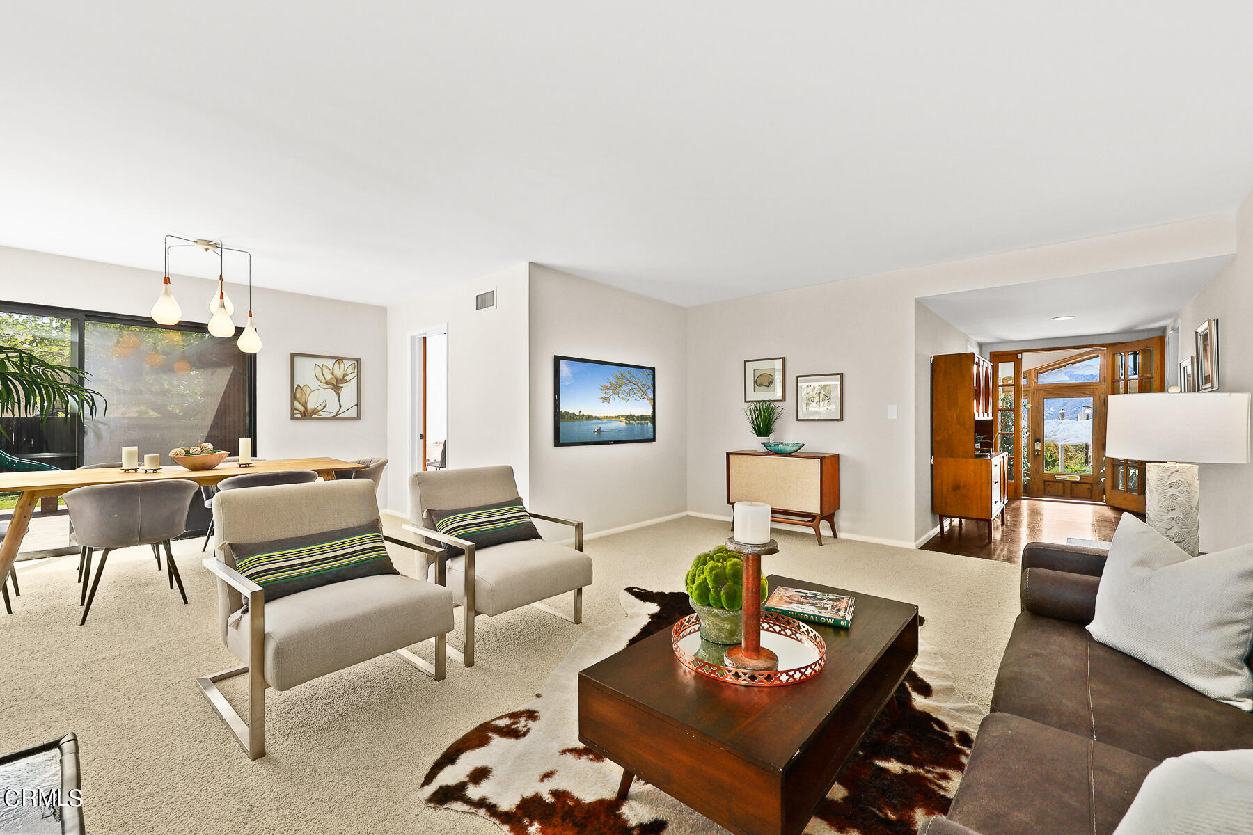 3451 Brookhill Street Glendale, CA 91214 - Photo 20 of 65 a living room with furniture and wooden floor