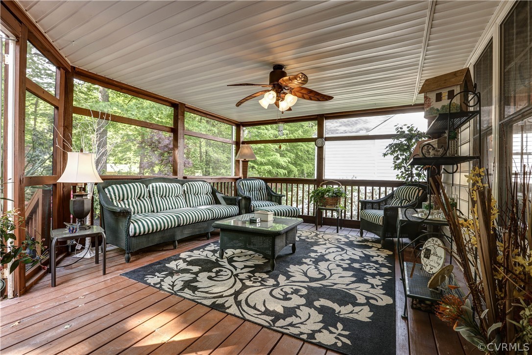 620 Carldan Road Richmond, VA 23227 - Photo 14 of 41 Beautiful screened porch with ceiling fan.