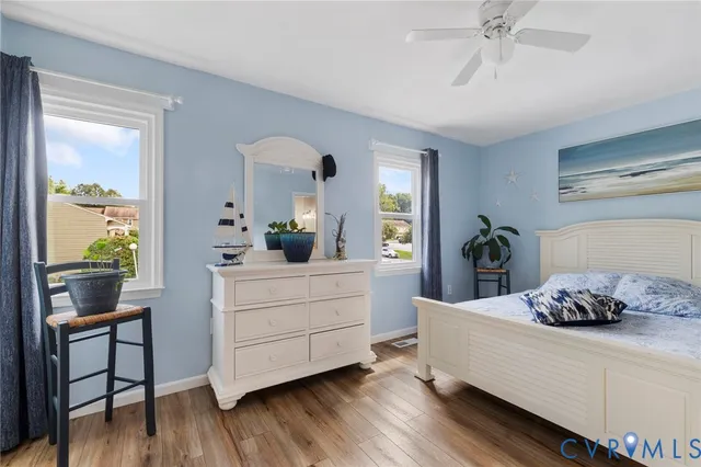 a room with a bed furniture and a window