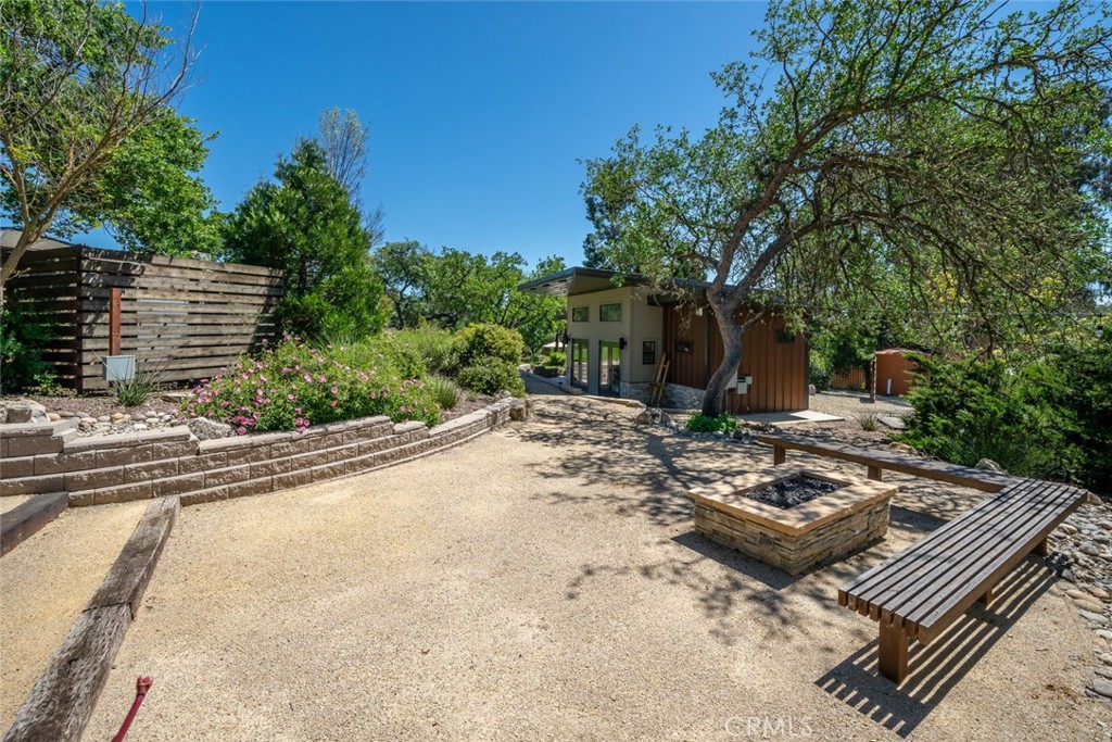 1105 Spanish Camp Road Paso Robles, CA 93446 - Photo 65 of 72 a view of backyard of house with yard stove and outdoor seating