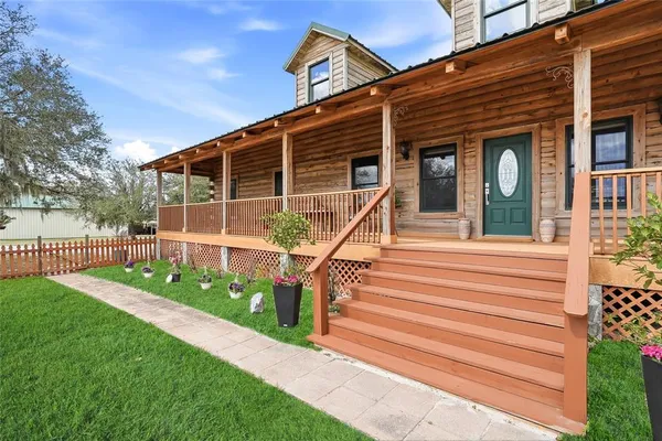 a view of a entryway door front of house