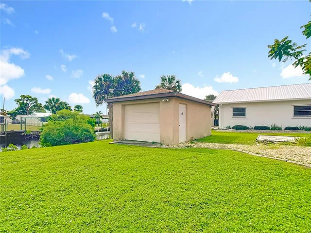a view of a house with a backyard