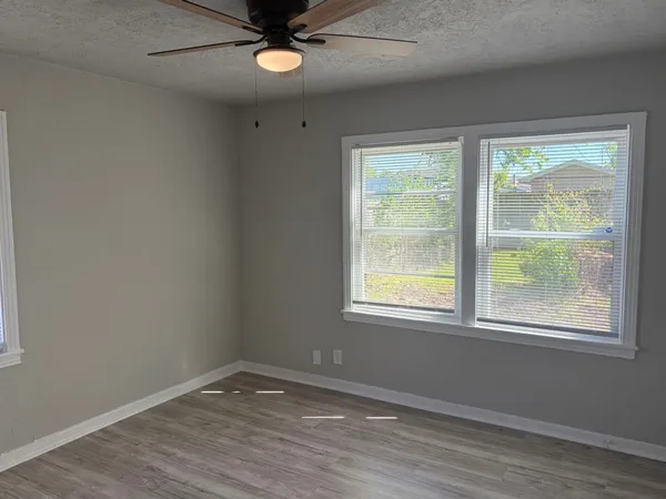 an empty room with a window
