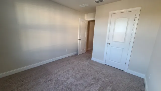 an empty room with a window