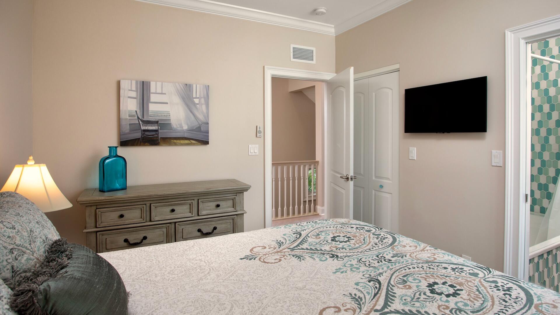 1327 Whitehead Street Key West, FL 33040 - Photo 31 of 37 a bedroom with a bed and a television