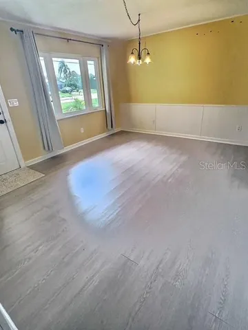 an empty room with a window