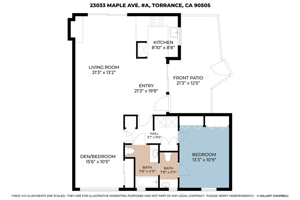 23033 Maple Avenue, Unit A Torrance, CA 90505 - Photo 33 of 45 a picture of a bench in front of a door