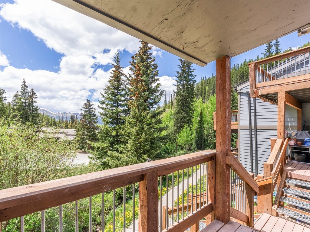 201 Bunker Hill Lode Road, Unit 6 Breckenridge, CO 80424 - Photo 5 of 20 a view of balcony with wooden floor