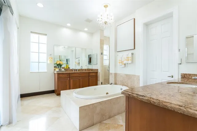 a view of a lake with a yard