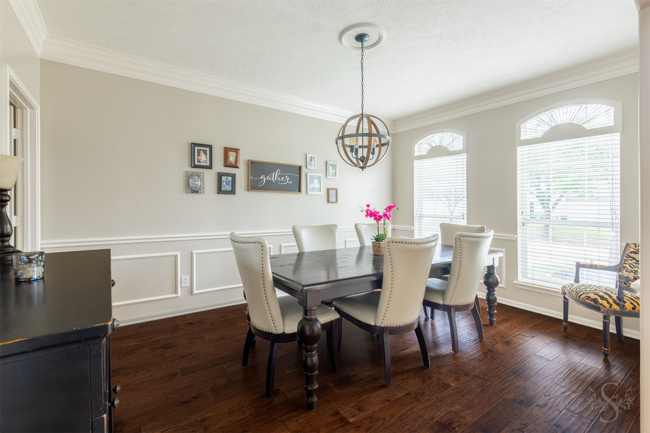 20410 Lake Spring Court Cypress, TX 77433 - Photo 8 of 50 a view of a dining room with furniture window and wooden floor