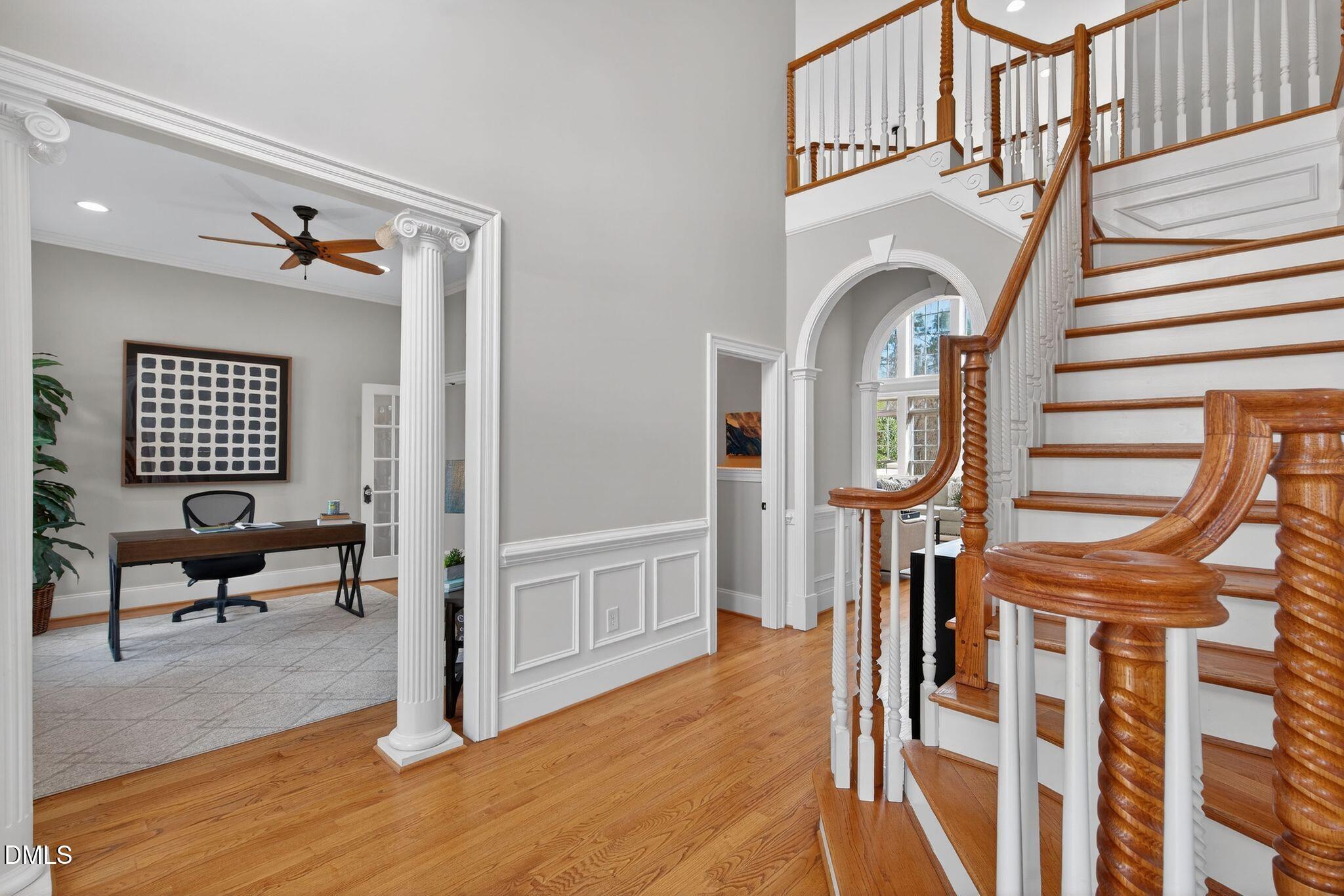 1609 Holland Road Fuquay-Varina, NC 27526 - Photo 9 of 79 a view of entryway livingroom and hall with wooden floor