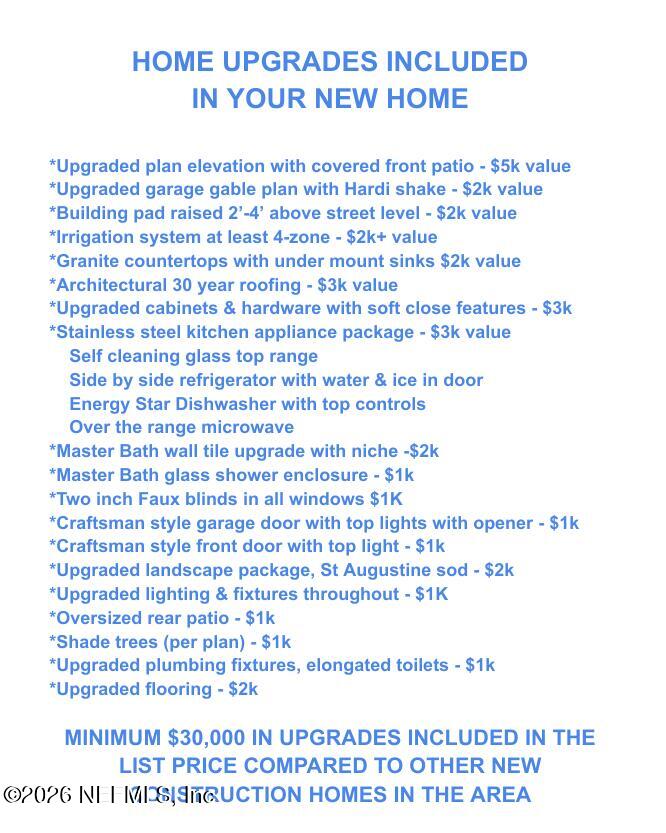 4135 Collins Road Jacksonville, FL 32244 - Photo 31 of 31 UPGRADES IN YOUR NEW HOME