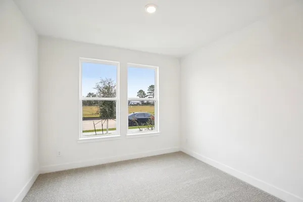 an empty room with a window