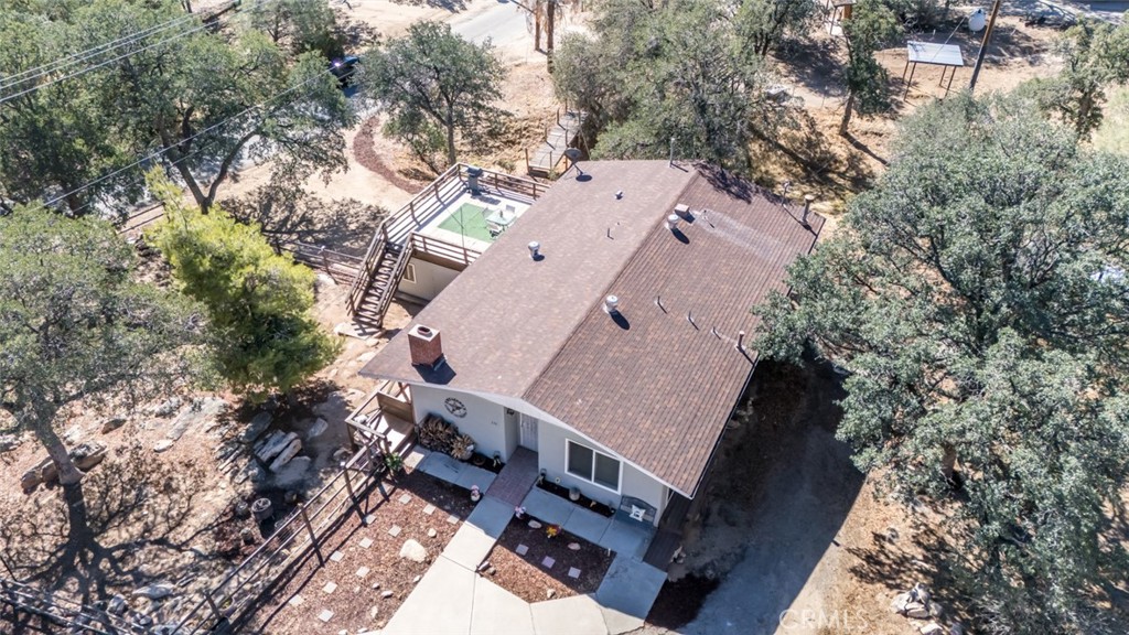 245 Mountain Shadow Road Wofford Heights, CA 93285 - Photo 62 of 72 an aerial view of a house with a yard