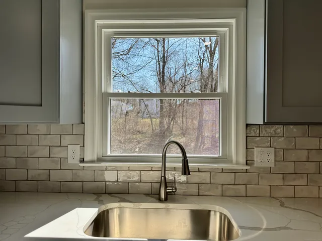 a close view of sink and tap