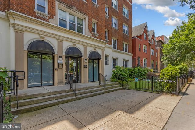 a front view of a building