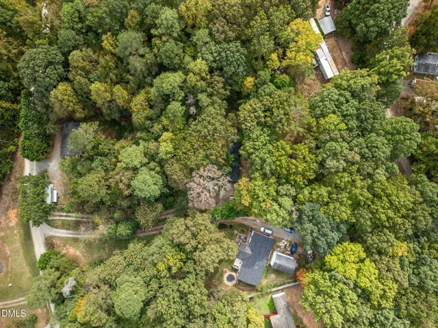a view of a field with an outdoor space