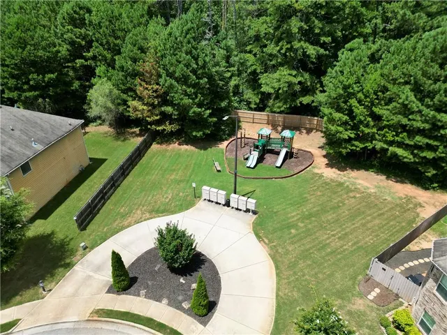 a view of yard from outdoor seating