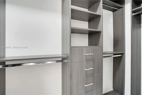 a close view of closet