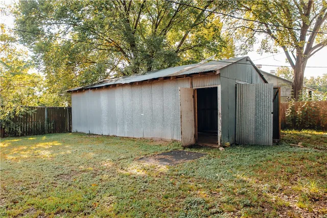 a backyard of a house