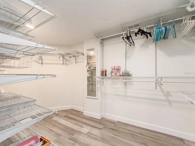 a view of a walk in closet