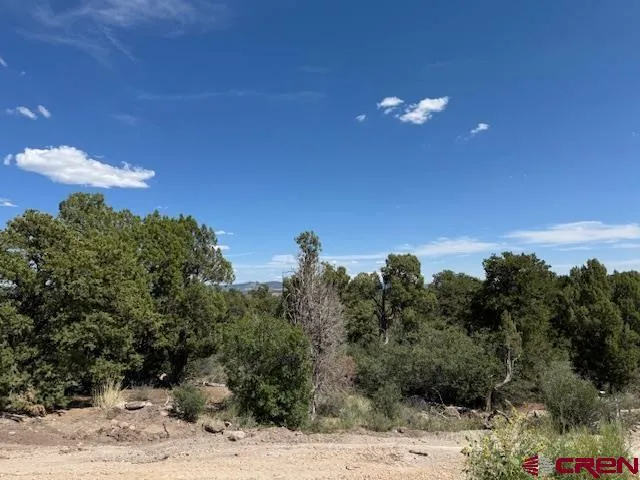 a view of a city with a street