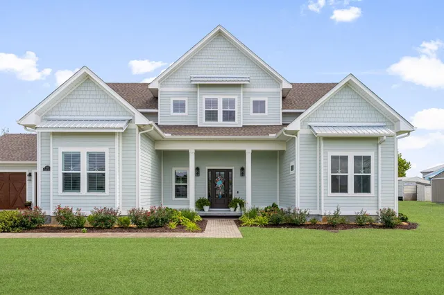 a view of a garden with potted plants
