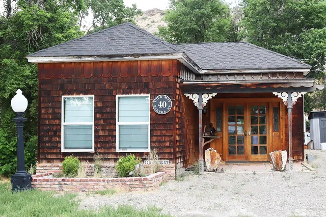 a front view of a house
