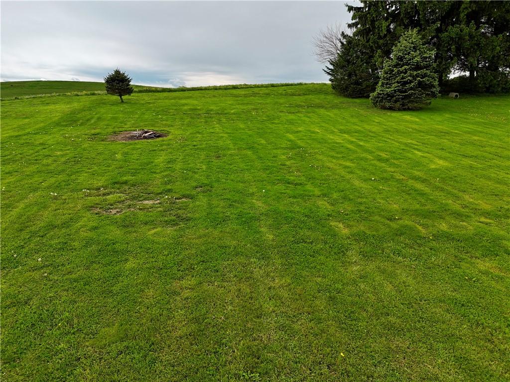 Back yard adjoins farm field to the back!  Great location for a fire ring, Pavillion?