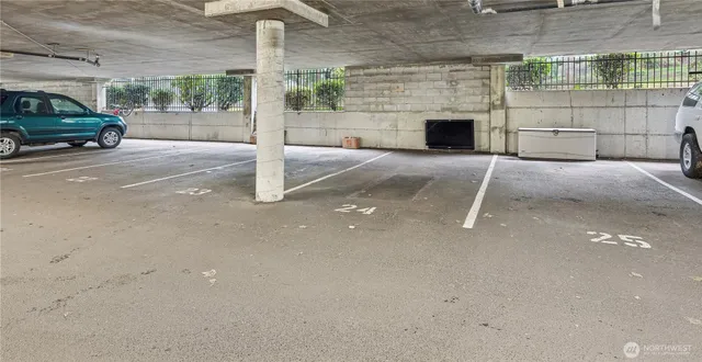 a view of a car garage