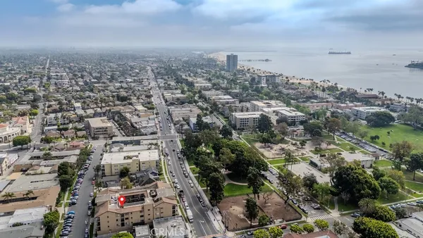 an aerial view of a city
