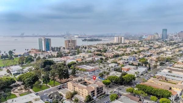 an aerial view of a city
