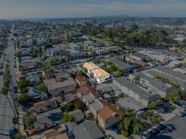 an aerial view of a city