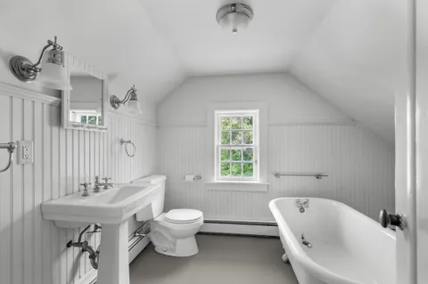 a view of a yard with a trees