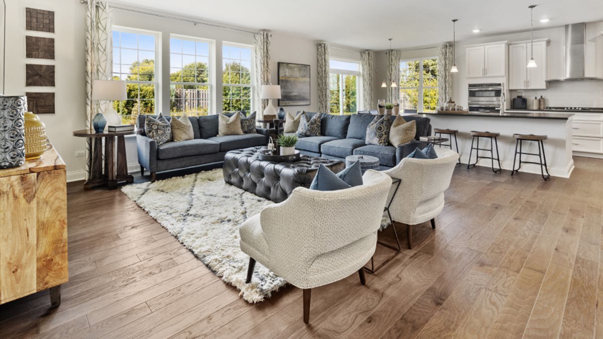 16228 Longcommon Lane Plainfield, IL 60586 - Photo 6 of 21 a living room with furniture wooden floor and a large window