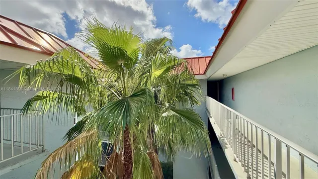 a view of a plant in a balcony