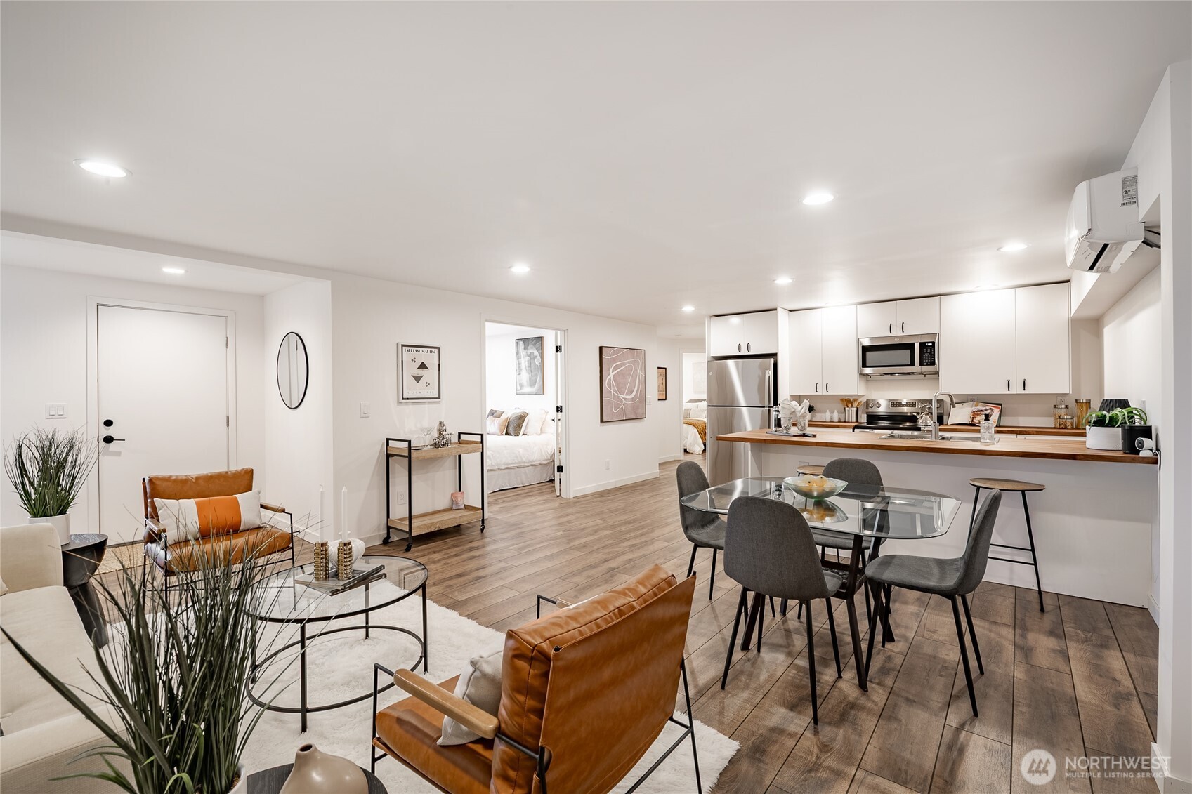 8068 Niska Road Blaine, WA 98230 - Photo 21 of 40 a living room with furniture and kitchen view