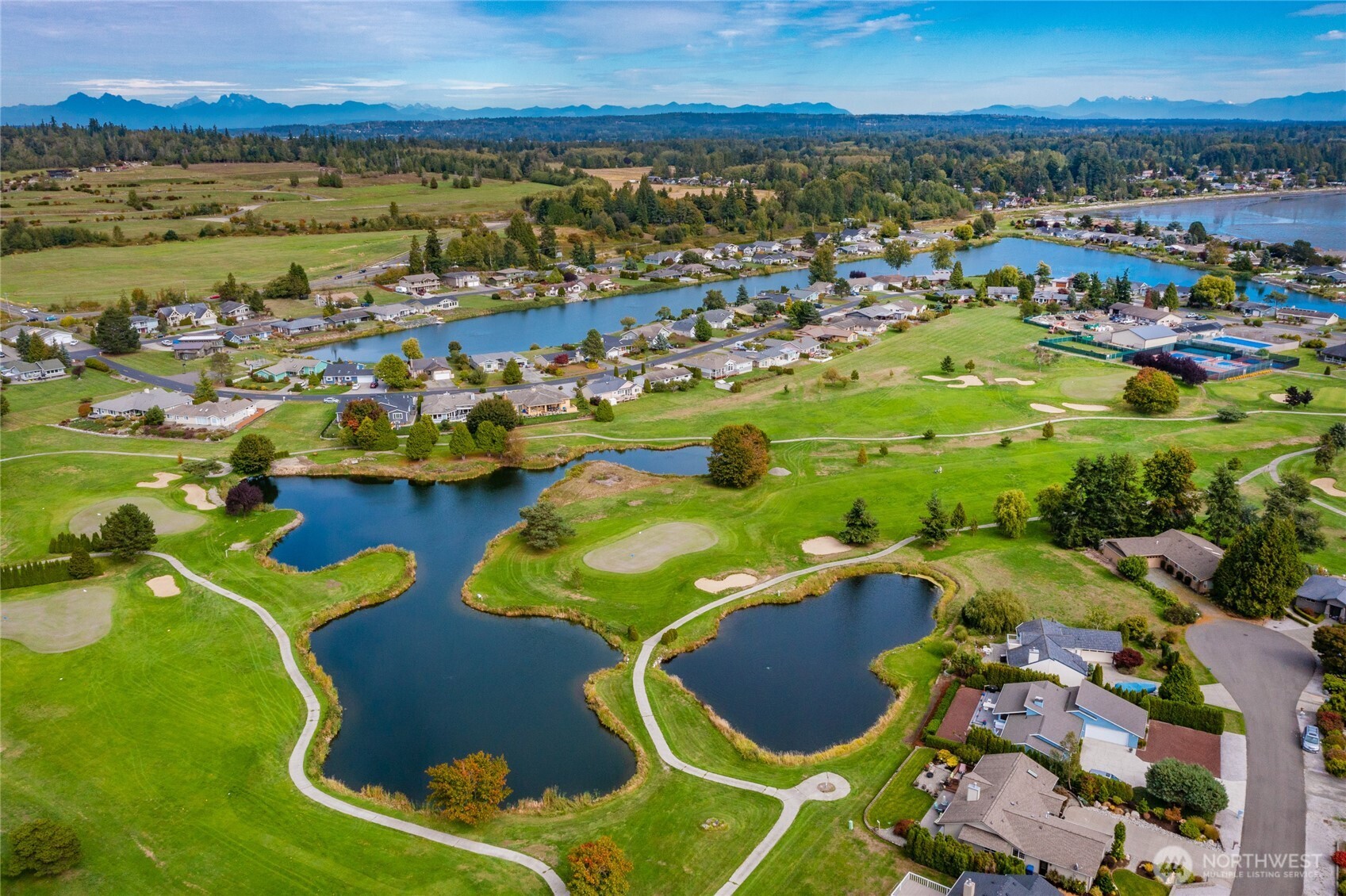 8068 Niska Road Blaine, WA 98230 - Photo 35 of 40 an aerial view of residential houses with outdoor space